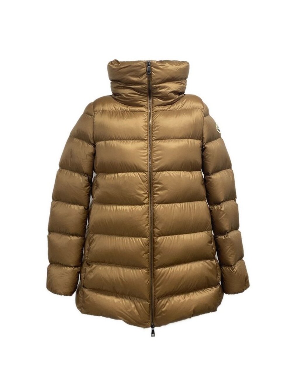 Moncler Down Coat XS Ange Brown Long Sleeve Winter Cotton 0